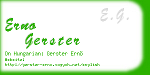 erno gerster business card